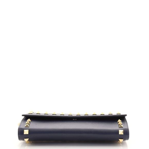 Valentino Garavani Rockstud Wristlet Wallet Leather Blue - Picture 4 of 8